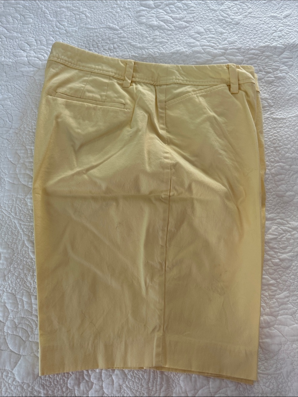 Talbots Pale Yellow Bermuda Style Shorts